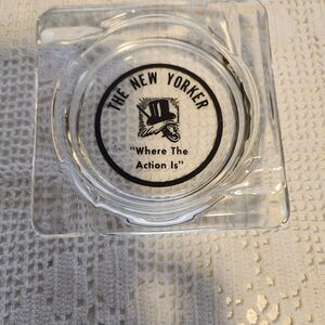 Vintage The New Yorker Glass Ashtray Where The Action Is